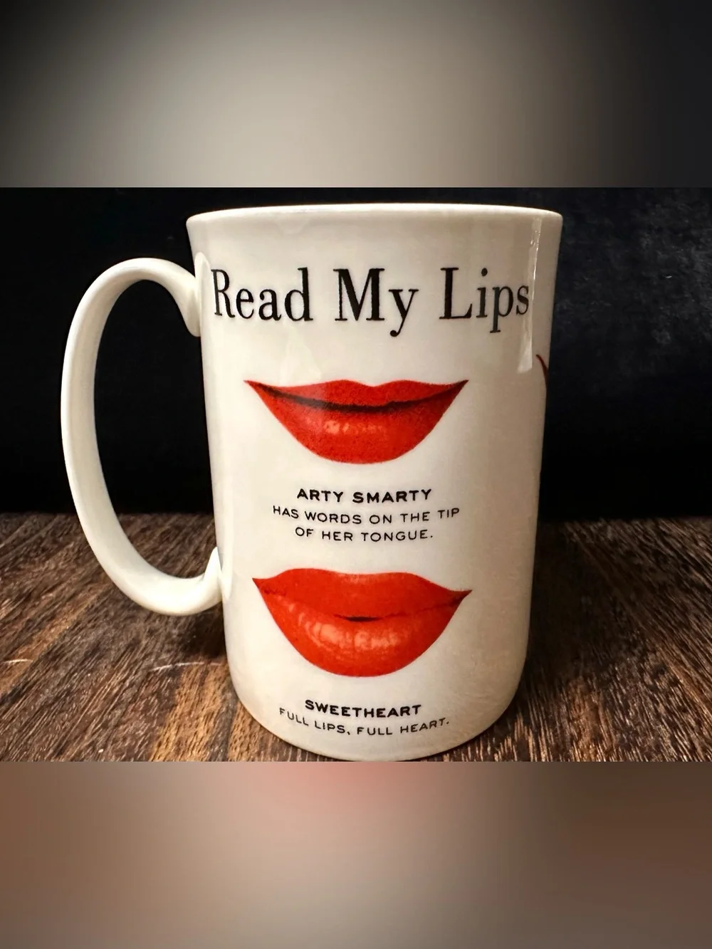 Read My Lips Lenox Coffee Mug by Kate Spade Snap Happy Collection